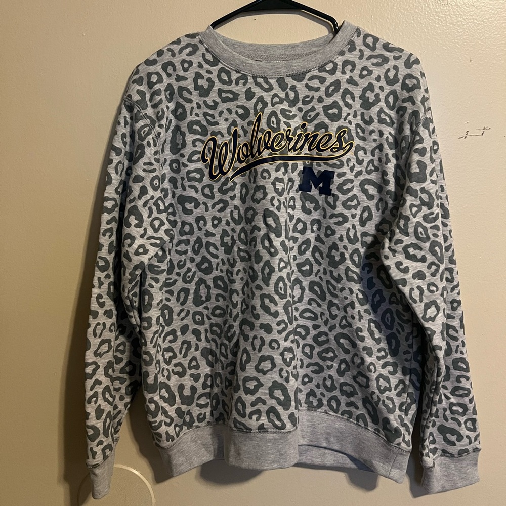 Michigan wolverines leopard sweatshirt